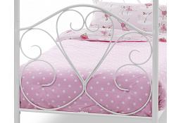 3ft Single Size White Gloss 4 Poster Metal Bed Frame 2